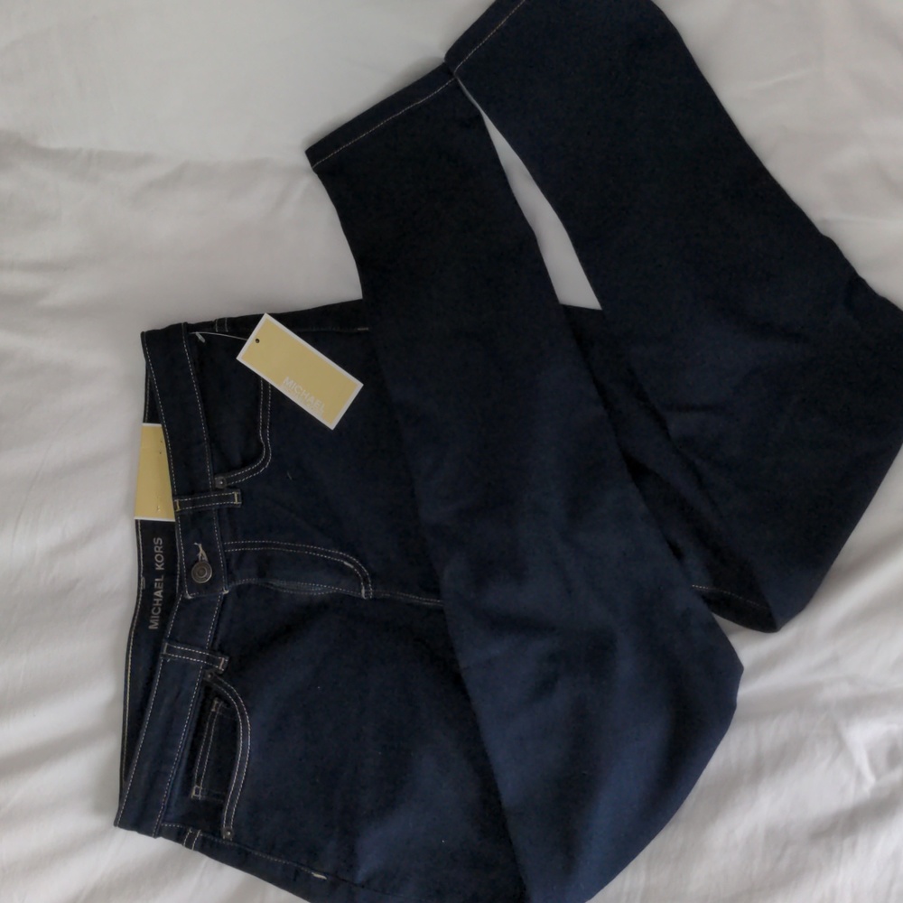 Michael Kors Izzy Cropped Dark Wash Skinny Jeans Women's Size 8